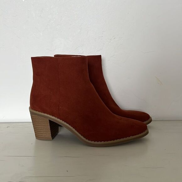 Universal Thread Malby Low Shaft Heeled Boots Rust Women's 6.5 - Picture 4 of 8